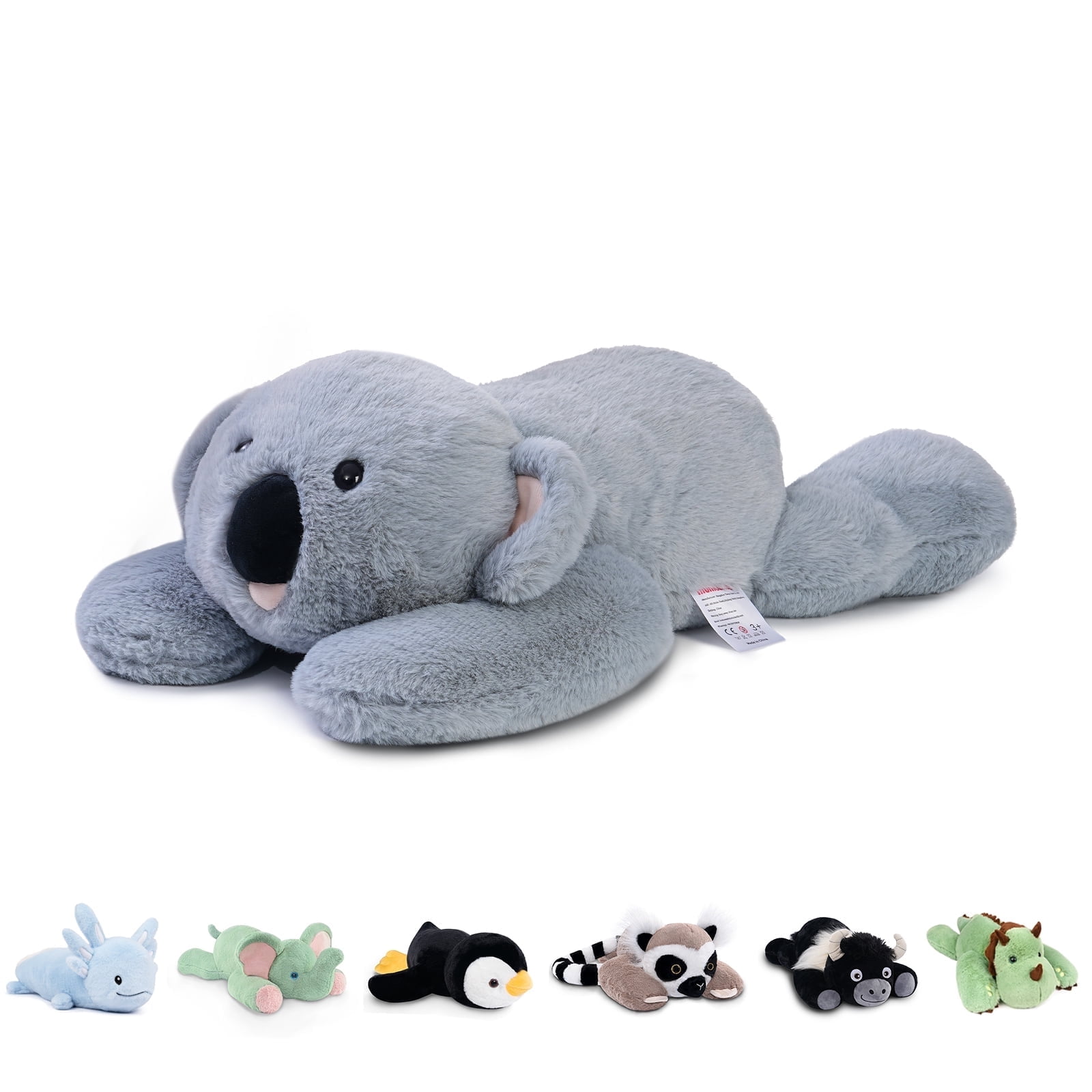 Niuniu Daddy Weighted Koala Stuffed Animal Plush Toy Body Pillow 3.3lb Soft Faux Fur 20 Inch Large