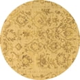 thumbnail image 1 of Ahgly Company Indoor Round Oriental Brown Traditional Area Rugs, 4' Round, 1 of 4