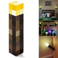 thumbnail image 1 of Lámpara de antorcha de juego de Minecraft Luz de noche LED recargable Decoración de dormitorio para el hogar Regalo, 1 of 5
