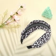 thumbnail image 6 of Unique Bargains 1 Pc Cute Leopard Print Wide Side Headbands for Women Gray White, 6 of 6