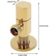 thumbnail image 2 of Brass Hot/Cold Water Stop Valve Water Angle Valve Bathroom Toilet Mixer Tap, 2 of 5