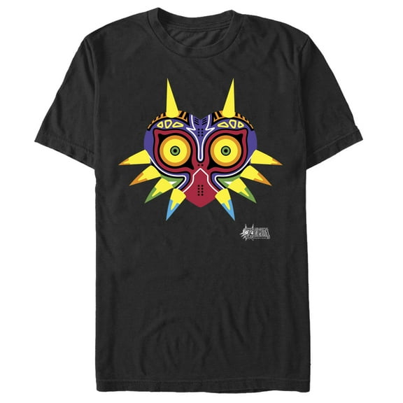 Men's Nintendo Legend of Zelda Majora's Mask Design  Graphic Tee Black Small