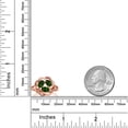 thumbnail image 3 of Gem Stone King 18K Rose Gold Plated Silver Green Chrome Diopside Ring for Women (2.02 Cttw, Oval 6X4MM, Gemstone Birthstone, Available in Size 5, 6, 7, 8, 9), 3 of 4
