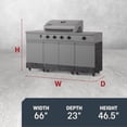 thumbnail image 4 of TYTUS Fresno 4-Burner Gunmetal Gray Gas Grill with Side Burner in Graphite Stone, 4 of 23