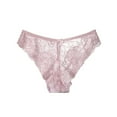 thumbnail image 3 of Sunvit-Panties Womens Pink Lace Panties, Size L - Nylon Spandex, Low Rise with Scalloped Edges, Comfortable Breathable Floral Lace Underwear for Daily & Special Occasions, 3 of 7