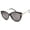 Black-Gold / Smoke, variant on sunglassLA Female Women's Oversize Arrow Metal Temple Cat Eye Sunglasses 54mm (Creme-Gold / Brown) - 54mm