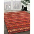 thumbnail image 3 of Ahgly Company Machine Washable Indoor Square Contemporary Ferrari Red Area Rugs, 6' Square, 3 of 7