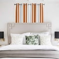 thumbnail image 4 of Burnt Orange Grey Stripe Kitchen Curtains Short 54 Inch Length, Farmhouse Minimalist Striped Grommet Top Bedroom Living Room Curtains, Light Filtering Cafe Curtain Drapes 2 Panels Set 84''x54'', 4 of 9