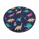 thumbnail image 1 of Balery Cartoon Dinosaur Fundas de asiento para taburete de bar redondo de tela de terciopelo ajustables que protegen de arañazos y manchas para sillas de 14 a 17 pulgadas.-14 inch, 1 of 7