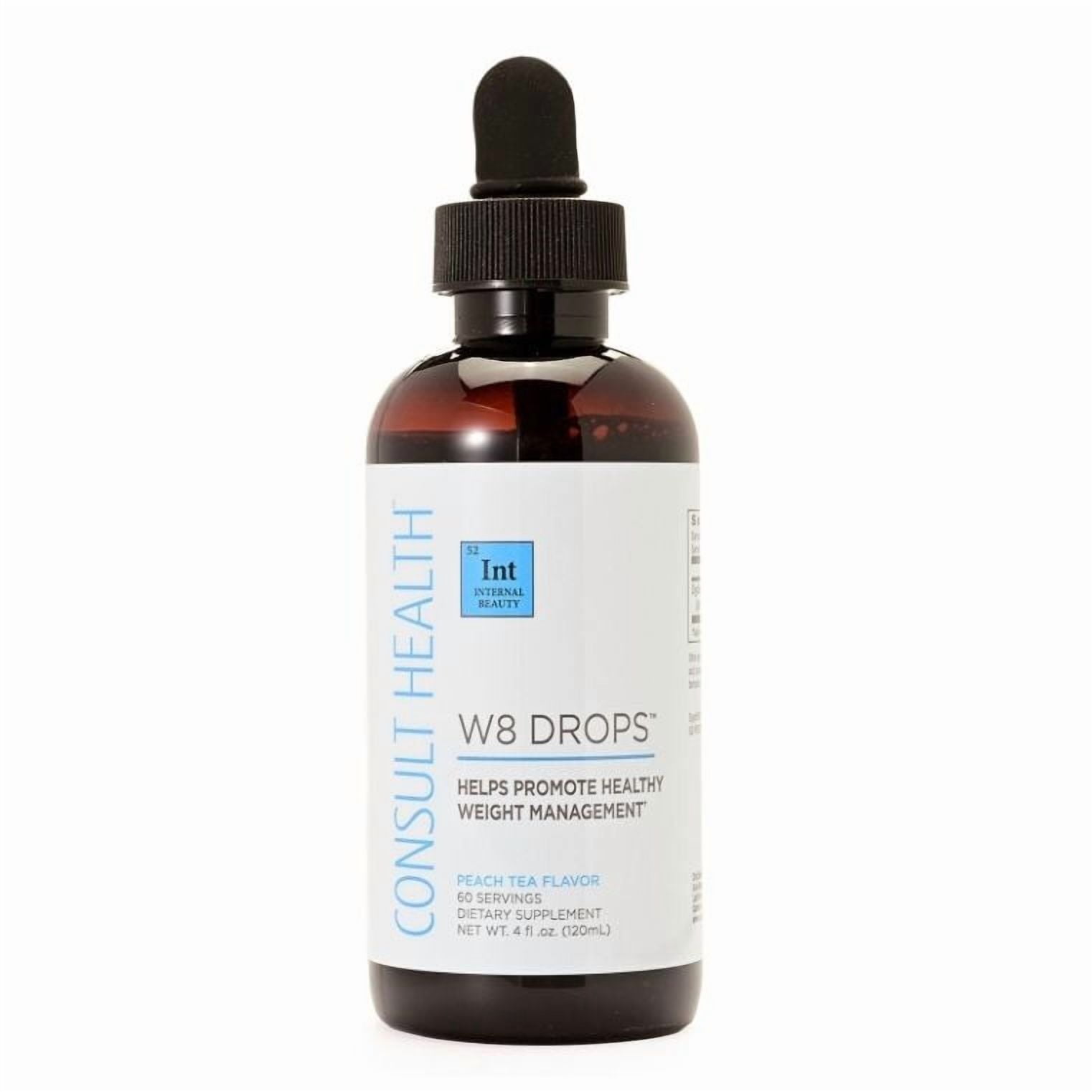 Consult Beaute W8 Drops Doctor Formulated Liquid Weight Loss Supplement with DygloFit 1-Count 4 Fl. Oz.
