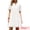 White, variant on Women's Eyelet Short Sleeve V Neck Hollow Out Mini Dresses XS White