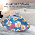 thumbnail image 4 of Yayeee Pillowcase Standard Size Set of 2 Satin Wrinkle Resistant Pillow Case, Blue Checkered Daisy, 4 of 8