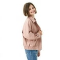 thumbnail image 4 of Rolanko Girls Faux Leather Jacket Kids Zip Up Motorcycle Biker Outerwear Coat Pleather Bomber Jacket with Pockets 5-15 Years, 4 of 5