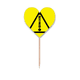 thumbnail image 1 of Signo de exclamación. Etiqueta del corazón de la bandera del palillo de dientes, 1 of 3