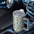 thumbnail image 6 of Gray Christmas Tree Pattern Tumbler with Handle and Lid,40oz Double Wall Vacuum Insulated Tumbler,Cups Gift for Women and Men, 6 of 7