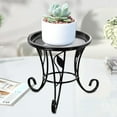thumbnail image 1 of Soporte para plantas shamjiam Esquinero para macetas metal resistente negro, 1 of 8