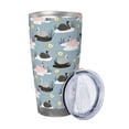 thumbnail image 2 of Balery Swan Princess On Lake Pattern 20oz Insulated Car Cup with Dual Drink Lids, Stainless Steel Travel Mug with Straw & Direct Drink Mouth, Eco-Friendly and Leak-Proof-Straw Two-piece Set, 2 of 8