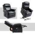 thumbnail image 2 of Boyel Living Electric Power Lift Recliner Soft Chair for Elderly ,Ergonomic with 8-Point Massage, 2 Side Pockets,Thickened Pillow（Faux Leather）Black, 2 of 10