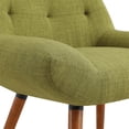 thumbnail image 3 of OSP Home Furnishings Calico Fabric Accent Chair with Amber Legs in in Green, 3 of 7