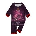 thumbnail image 3 of Onlypjs Family Matching Christmas Pajamas Set for Men, Women and Couples – Purple Sparkling Tree Design Tops with Red Plaid Pants, 3 of 5