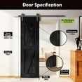 thumbnail image 3 of Homacer 5-in-1 Design 26'' W x 84'' H x 1-3/8'' D Solid Wood Barn Door, Finished and Unassembled, with Pre-drilled Holes for Easy Assemble and Pre-routed Groove, Interior Only (Black), 3 of 7