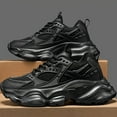 thumbnail image 2 of [Black Sneakers] Breathable Men's Black Athletic Sneakers | Lace-Up Design, Durable MD Sole for Running, Hiking & Casual Wear, 2 of 9