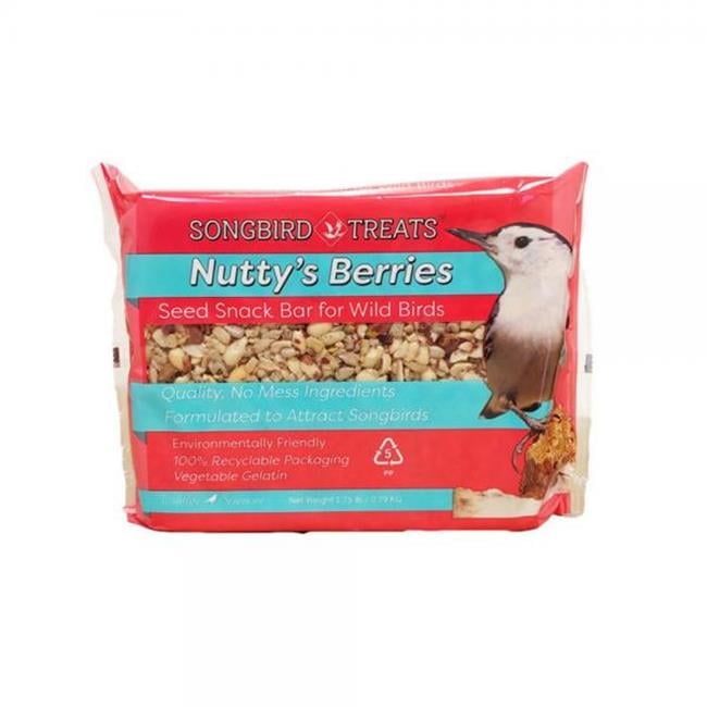 Wildlife Sciences Nuttys Berries Seed Bar Pack of 12 | 8 oz Seed Cakes