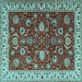 thumbnail image 1 of Ahgly Company Indoor Square Persian Light Blue Traditional Area Rugs, 7' Square, 1 of 4