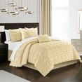 thumbnail image 6 of Ahtisa 5 Piece Comforter Set Jacquard Floral Applique Design Bedding, 6 of 8