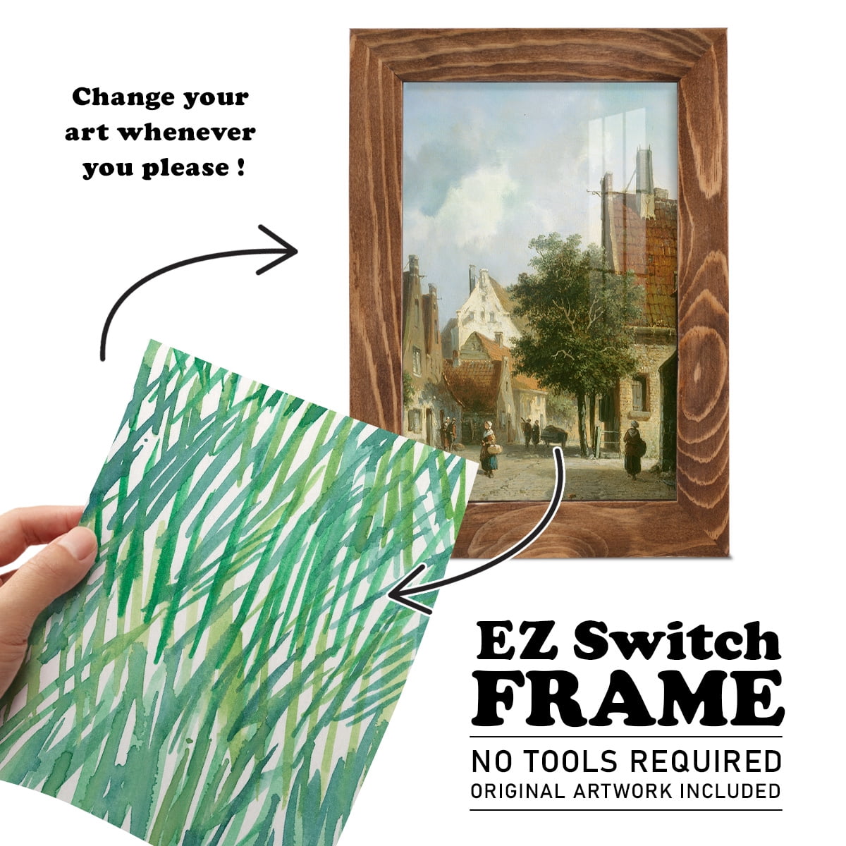 Just Grass I - Framed Print w/glass - Walnut