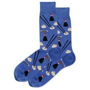 Hot Sox Mens Dumplings Crew Socks, Mens Shoe Size 6-12.5, Blue