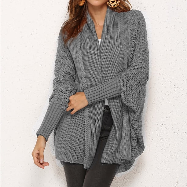 Pntutb moda mujer camiseta de manga larga otoño suéter cárdigan blusa sólida Tops liquidación Pntutb Pntutb-5891