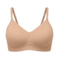 thumbnail image 4 of Wang6 Womens Wireless Plus Size Tshirts Bras Seamless No Underwire Push up Minimizer Bras Spaghetti Strap Bralettes Soft Everyday Bra Pink XXL, 4 of 4