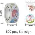 thumbnail image 5 of Kids Stickers Roll 500 Pcs Egg Bunny Stickers for Kids Envelop Seals Party Supplies Scraping Book Gift for Kids Happy Easter Decor, 5 of 6