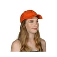 thumbnail image 1 of Womens Flower Sequin Trim Baseball Cap - Orange, 1 of 2