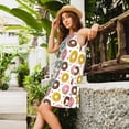 thumbnail image 2 of Fotbe Colorful Donuts Vestido de Verano sin Mangas para Mujer – Vestido Midi Línea A, Estilo Camiseta Floral, Vestido Playero Casual y Fluido, 2 of 7