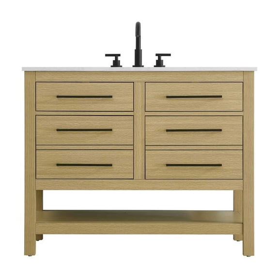Elegant Kitchen and Bath 42  inch Single Bathroom Vanity in Honey Brown