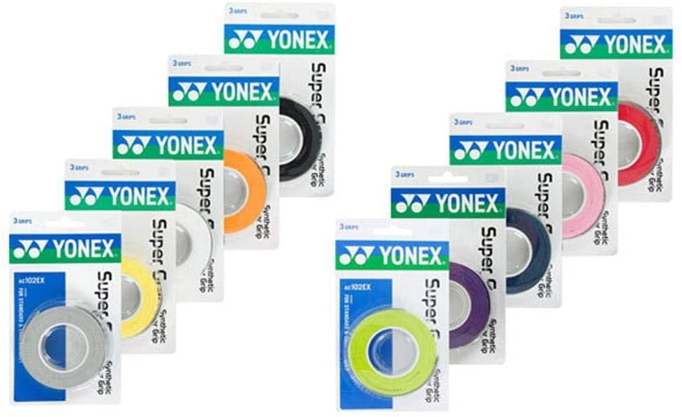 White 3 Packs of Yonex AC102EX Super Grap 3 wraps in 1 pack 