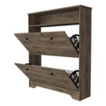 thumbnail image 4 of FM FURNITURE Brandford 2-Shelf Engineered Wood Shoe Rack in Dark Brown, 4 of 7