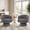 Dark Gray, variant on Ebello 29" Swivel Chair, 360° Modern Barrel Rotating Sherpa Teddy Fabric Accent Chair with Curved Back, Plush Cushion & Armrests for Living Room, Bedroom, Beige
