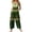 Z001_Army Green, variant on Mardi Gras Onesie for Women Sleeveless Mask Feather Print Outfits Rompers Parada Mardi Overalls Casual Rompers with Pockets