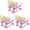 Purple, variant on Artificial Daisy Flowers 5 Bundles, White Silk Fake Wildflowers with Stems UV Resistant for Outdoor Wedding Decoration, Home Garden Vase Arrangement & Cosmos Props, 21", Red