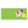 thumbnail image 2 of PinPix ArtToFrames 26x10 Custom Cork Bulletin Board Green Chevron   Poster Board Has a Fabric Style Canvas Finish, Framed in Satin White Frame (PinPix-518), 2 of 5