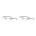 thumbnail image 2 of Qarigey Gafas de lectura Unisex de medio marco de Metal para hombres y mujeres, lentes de plástico, gafas para miopía de cara grande para Type3 NO3, 2 of 6