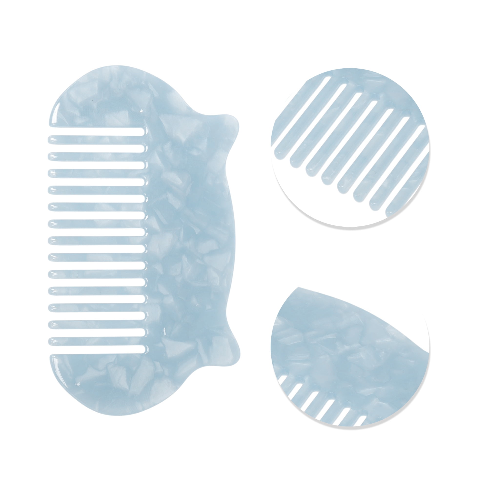 Unique Bargains 1 Pc Women Durable Cat Ear Hair Comb for All Hair Types Blue