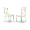 thumbnail image 4 of East West Furniture Norfolk 3-piece Dining Set with Double X Back in Linen White, 4 of 6