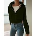 thumbnail image 3 of FreshPretty Women’s Casual Long Sleeve Half Zip Pullover Sweaters Solid V Neck Collar Ribbed Knitted Loose Slouchy Jumper Tops, 3 of 7