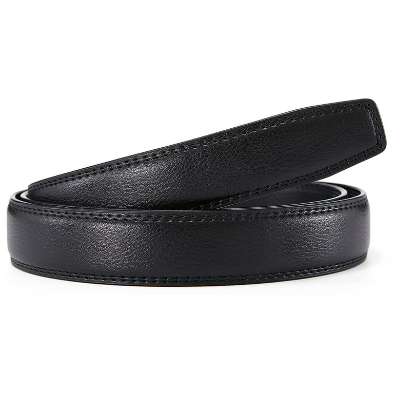 CETIRI 3.5cm Width Men's Solid Designer Belts Automatic Buckles Ratchet Leather Cowboy Belt Buckle