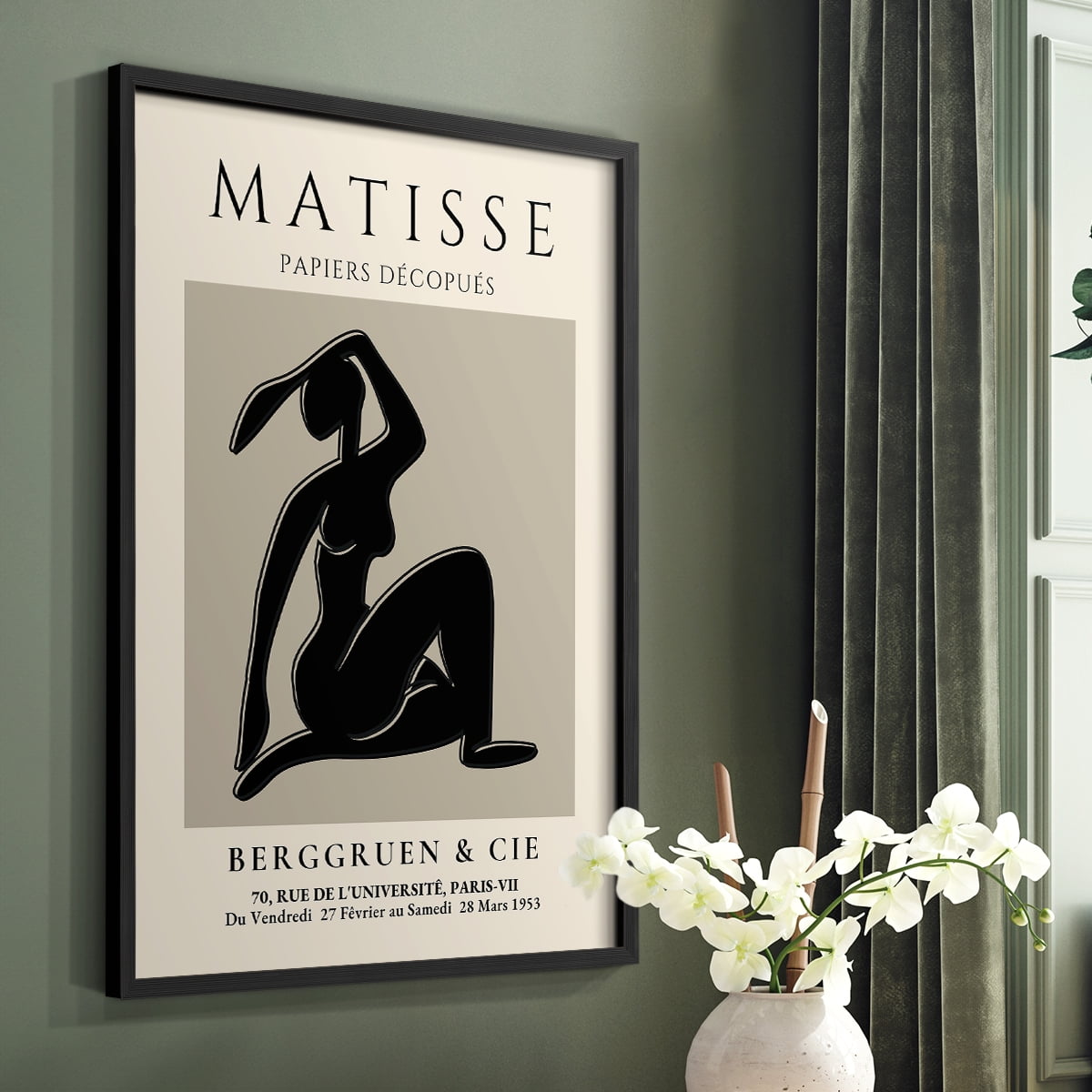 Matisse CLVI Framed Print in Black Solid Wood 11 x 14 Framed Print