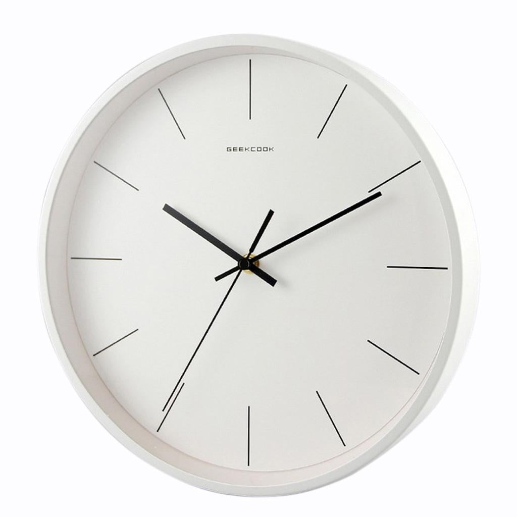 European Minimalist Design 12" Quartz Non-Ticking Sweep Silent Wall Clock 